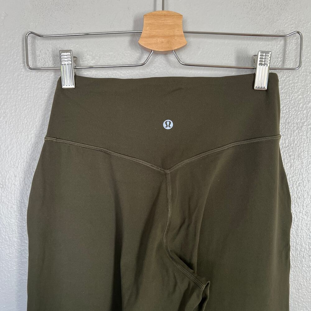 Lululemon Women's Align High Rise Jogger Pants Dark Olive Green Size 4 Pockets - Picture 6 of 10